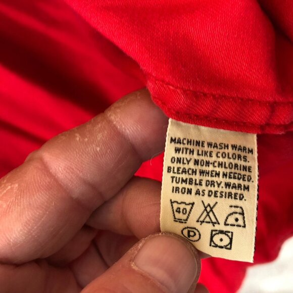 Eddie Bauer Men's Shirt Large Button Up Red Short Sleeve Casual Classic - Picture 6 of 9